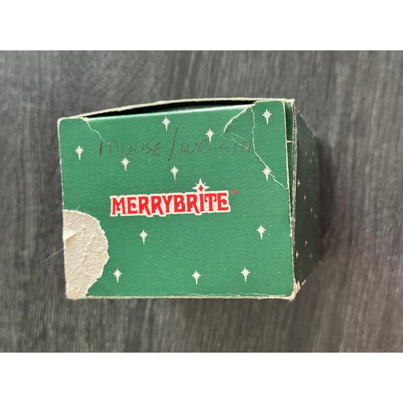 VTG 1992 Lustre Fame LTD Mouse Mice Christmas Is Sharing Ornament Wreath Bow - Picture 6 of 13